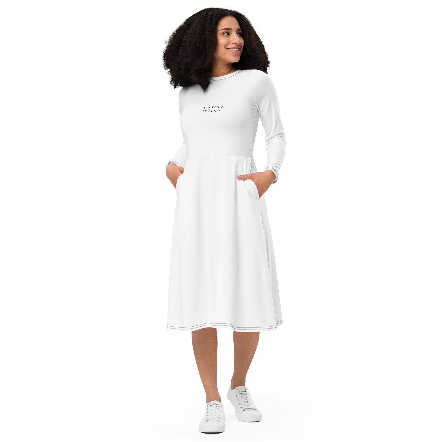 Robe manches longues Menkrav Initiate blanche