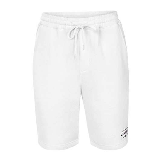 Menkrav men's white fleece shorts